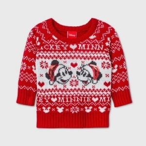 NWT Disney Baby Mickey & Minnie Pullover Sweater
